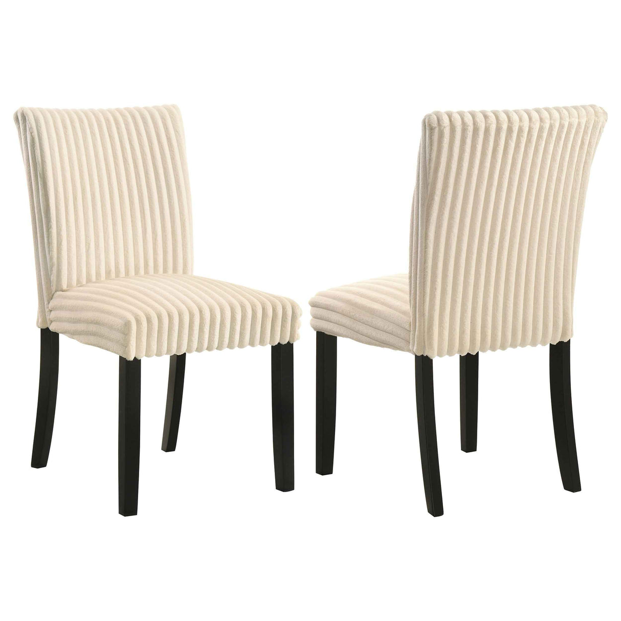 Dermott Cream Upholstered Parson Dining Side Chair (Set of 2) by Coaster at Eve Furniture