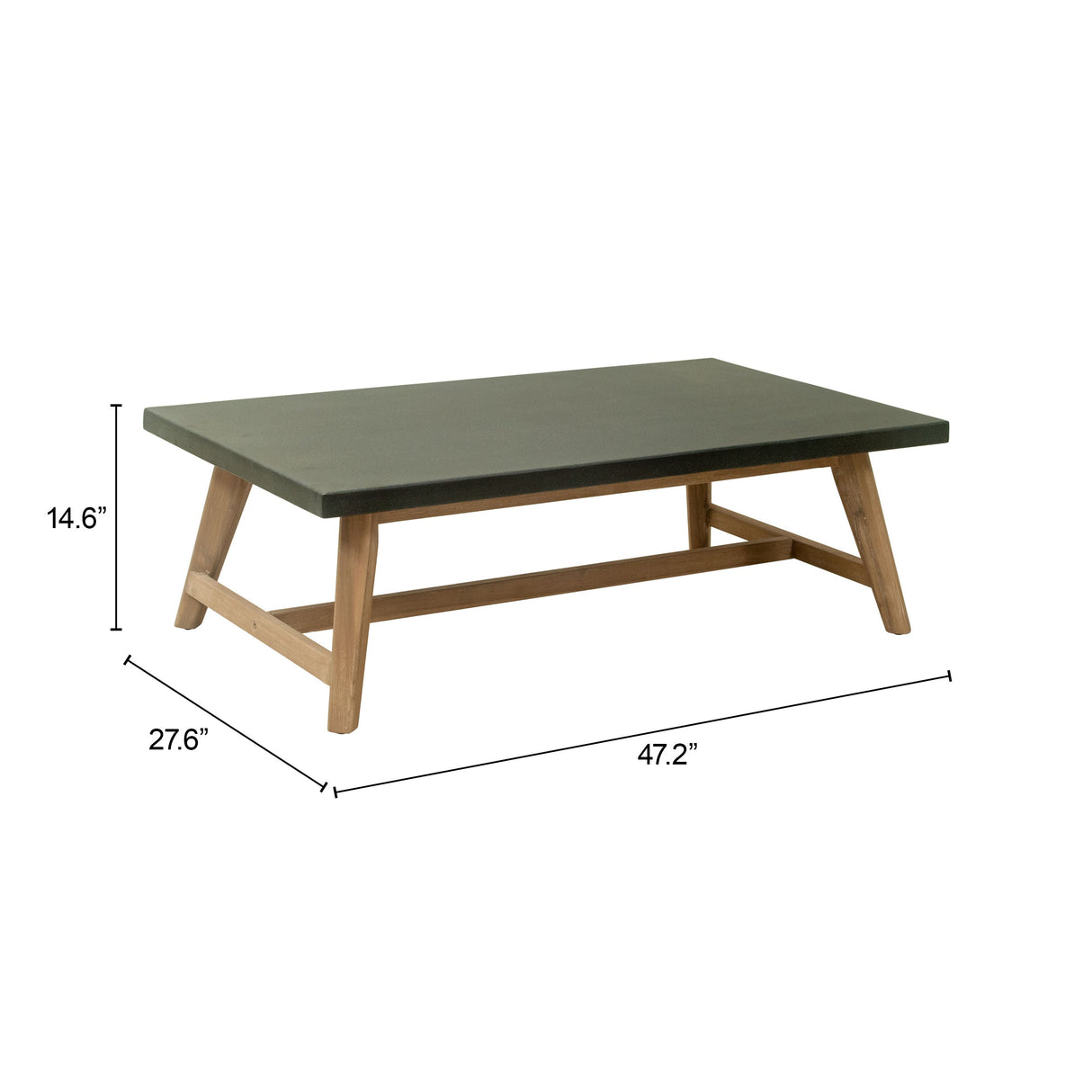 Dert Gray Outdoor Coffee Table by Zuomod at Eve Furniture