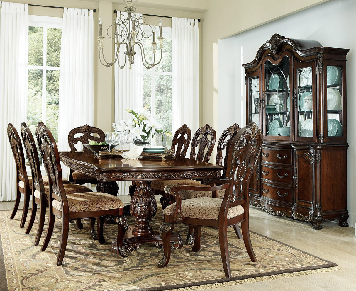 Deryn Park Cherry Extendable Dining Table by Homelegance at Eve Furniture