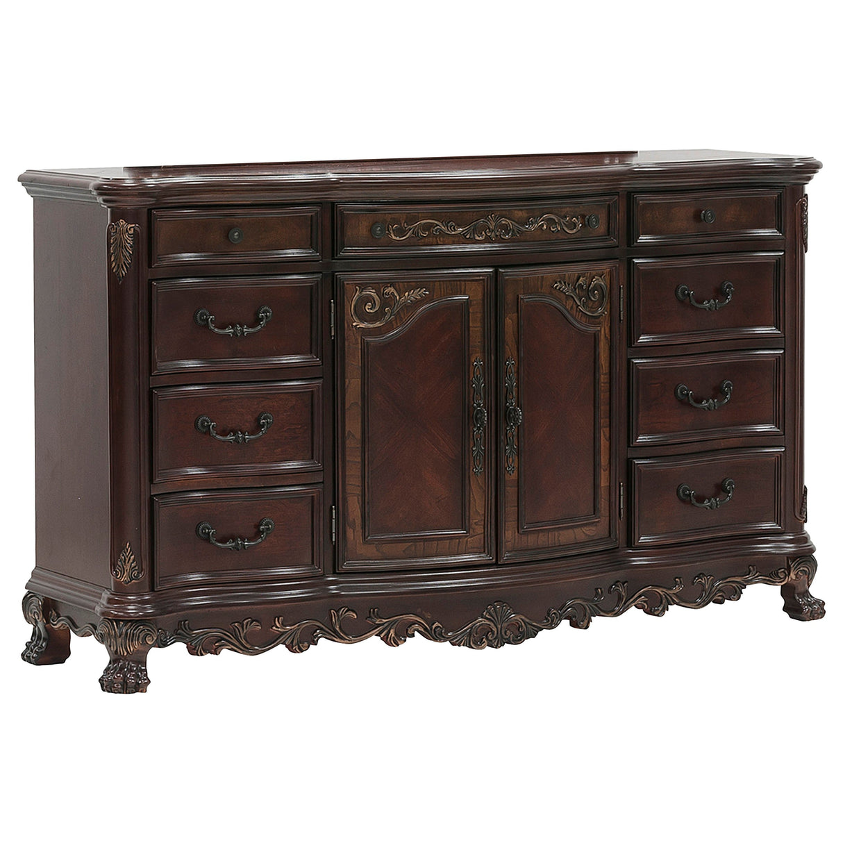 Deryn Park Cherry Poster Bedroom Set by Homelegance at Eve Furniture