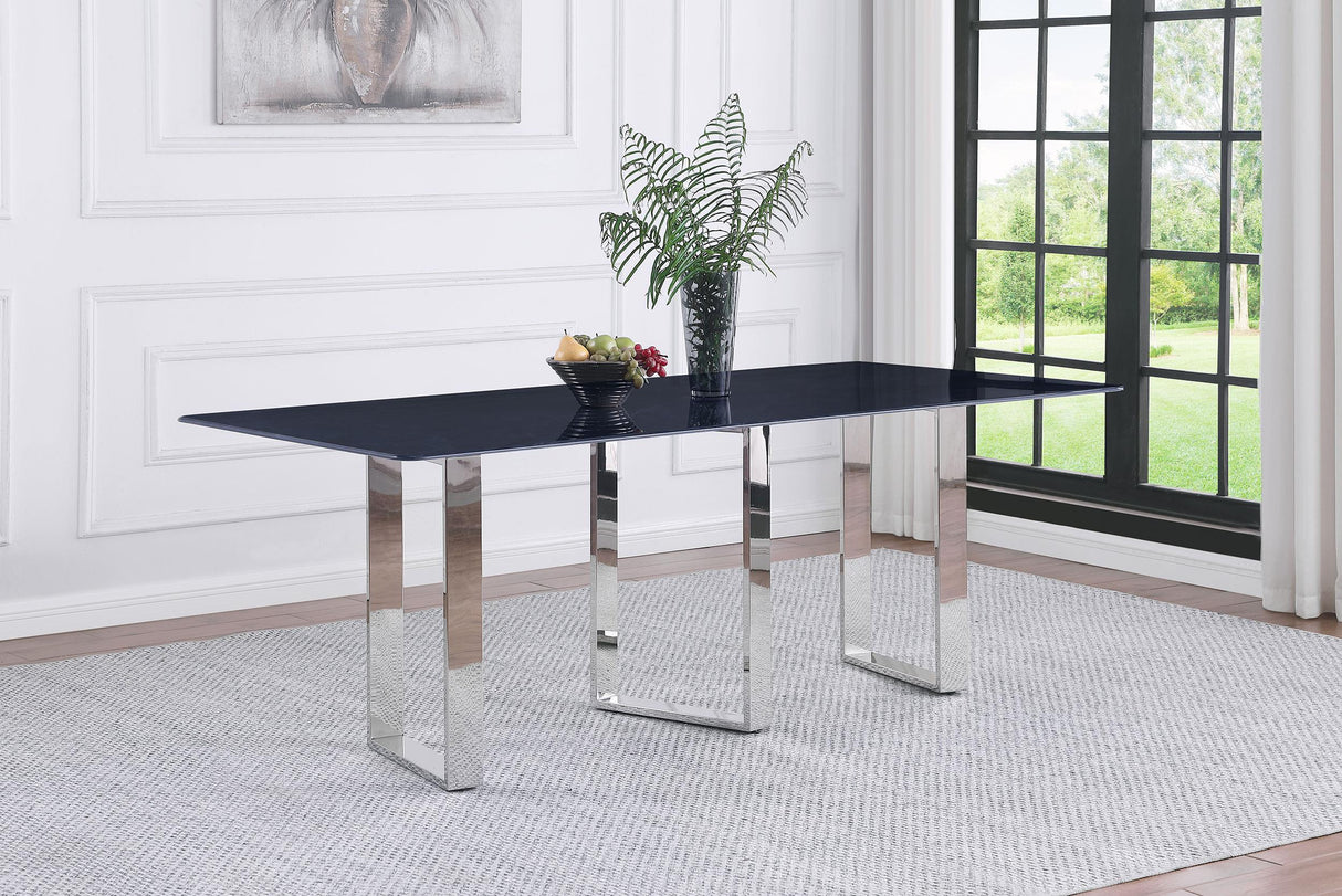 Desden Gray Rectangular Sintered Stone Dining Table by Coaster at Eve Furniture