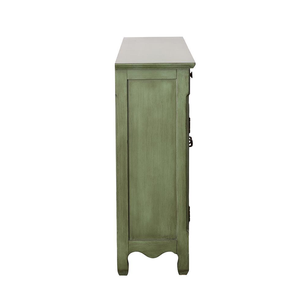 Deserie Antique Green 3-Door Accent Cabinet by Coaster at Eve Furniture