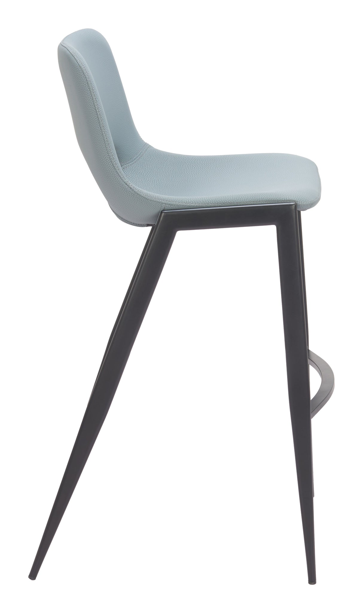 Desi Armless Barstool Azure Gray by Zuomod at Eve Furniture