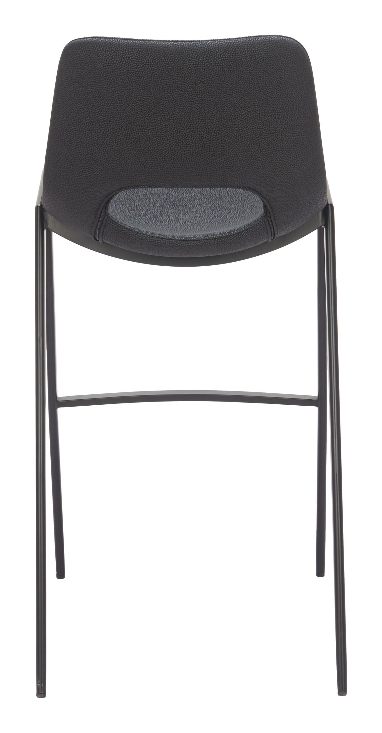 Desi Armless Barstool Black by Zuomod at Eve Furniture