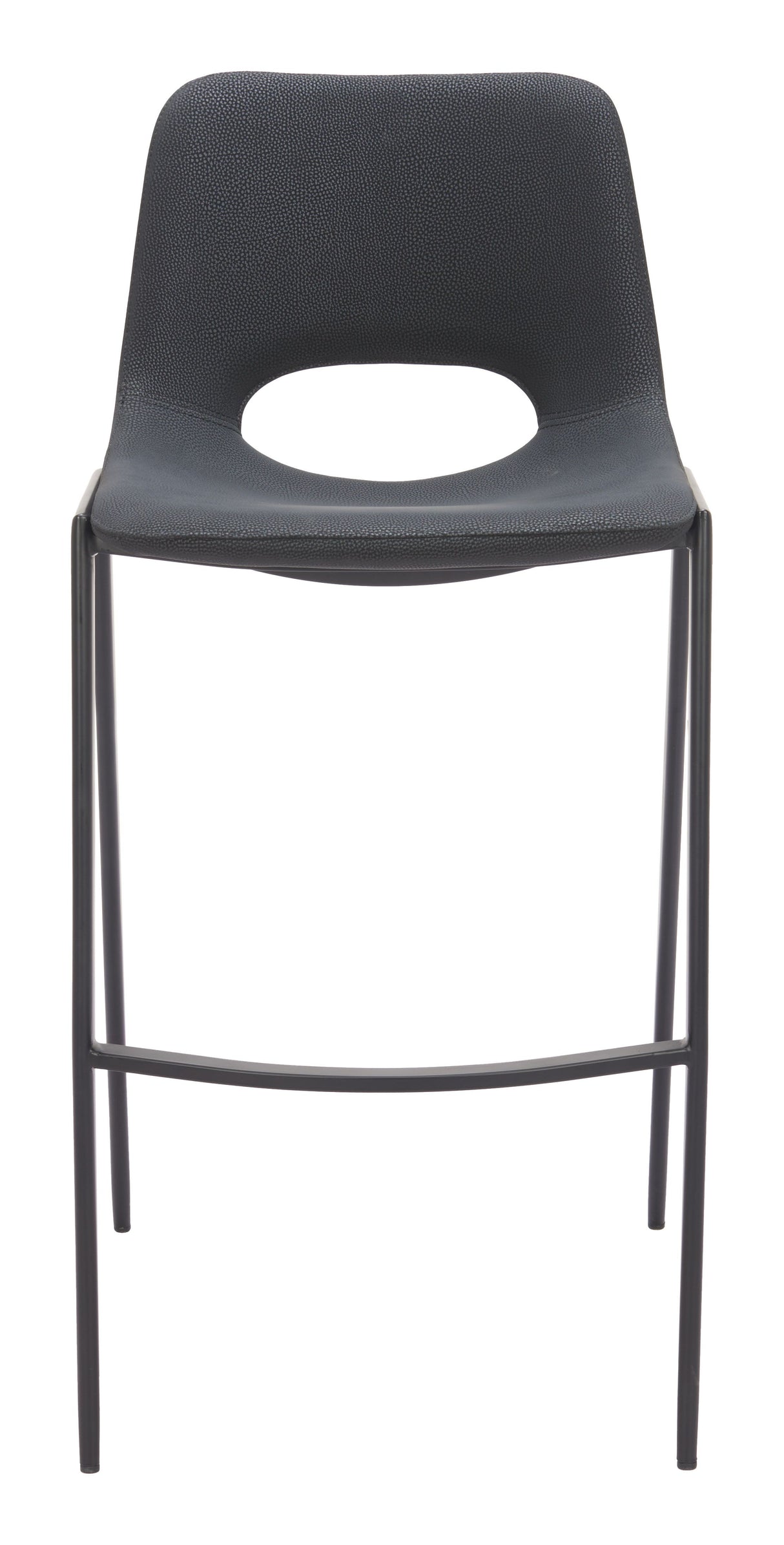 Desi Armless Barstool Black by Zuomod at Eve Furniture