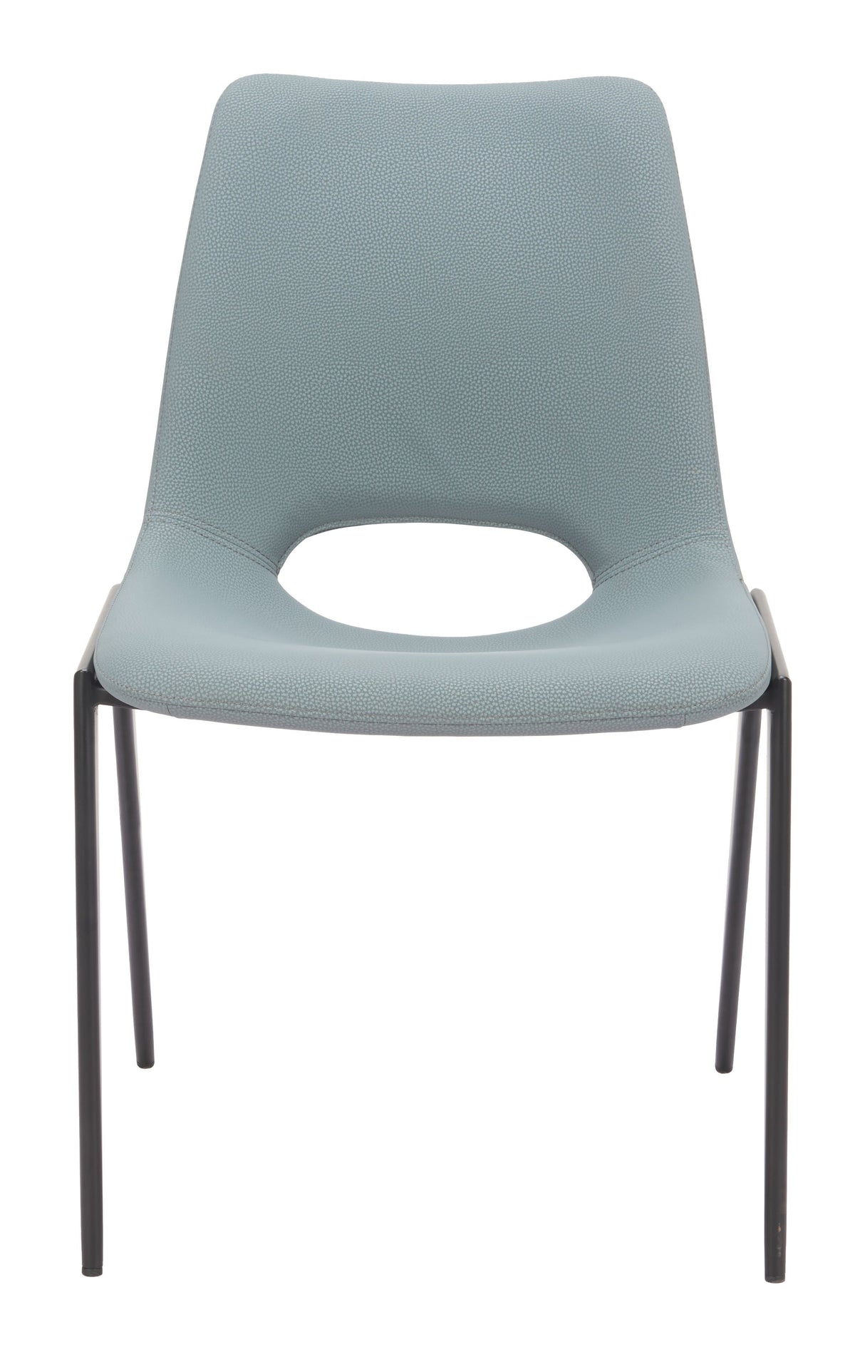 Desi Azure Gray Armless Dining Chair (Set of 2) by Zuomod at Eve Furniture