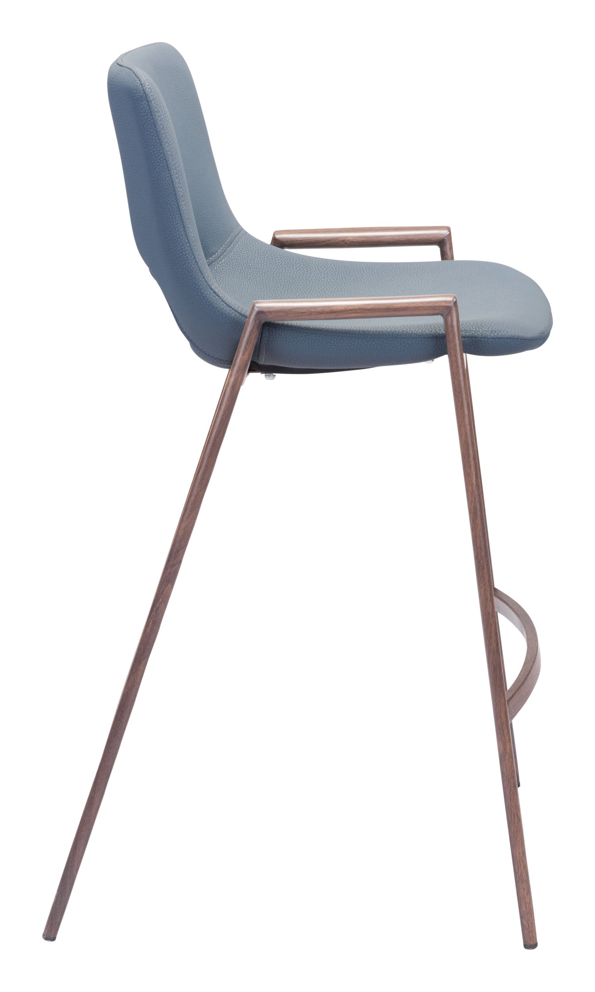 Desi Azure Gray & Walnut Counter Stool (Set of 2) by Zuomod at Eve Furniture