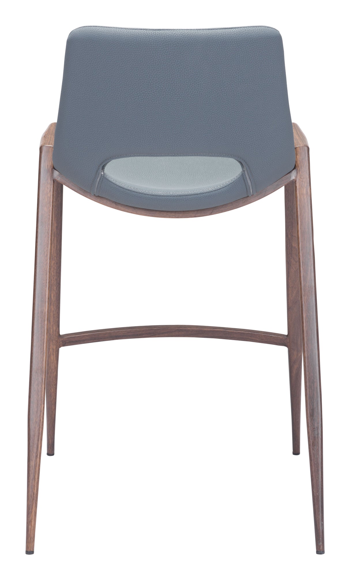 Desi Azure Gray & Walnut Counter Stool (Set of 2) by Zuomod at Eve Furniture
