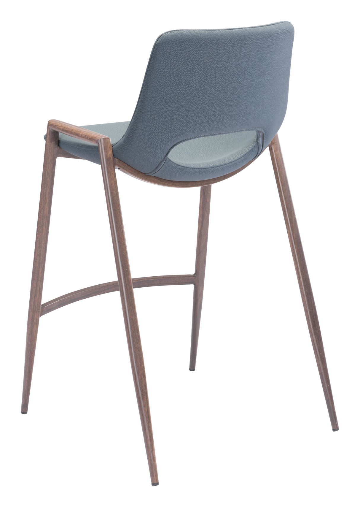 Desi Azure Gray & Walnut Counter Stool (Set of 2) by Zuomod at Eve Furniture