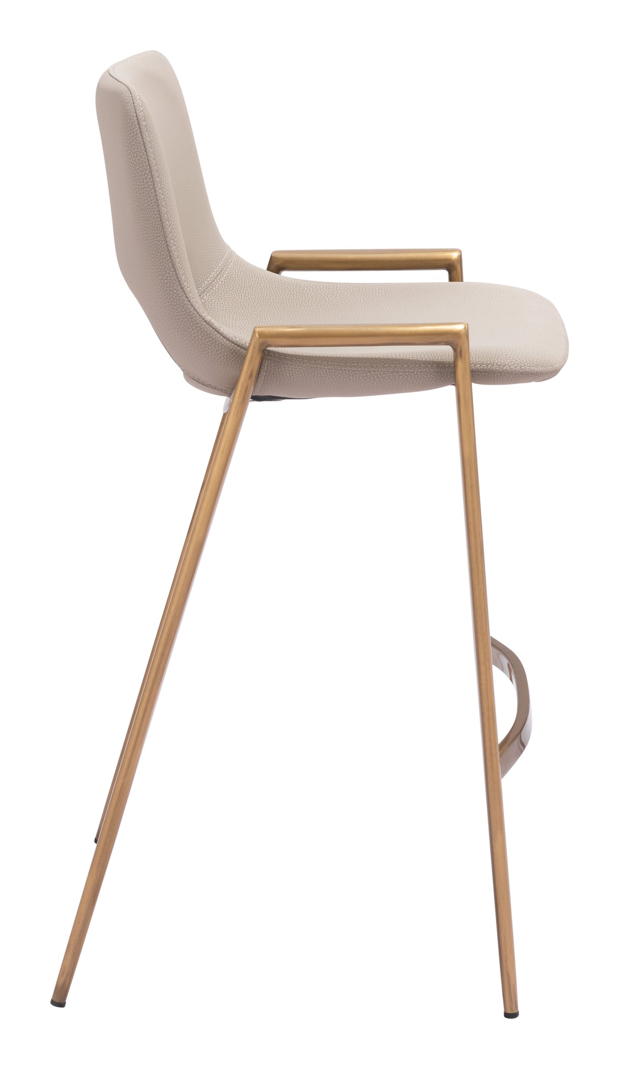 Desi Beige & Gold Counter Stool (Set of 2) by Zuomod at Eve Furniture