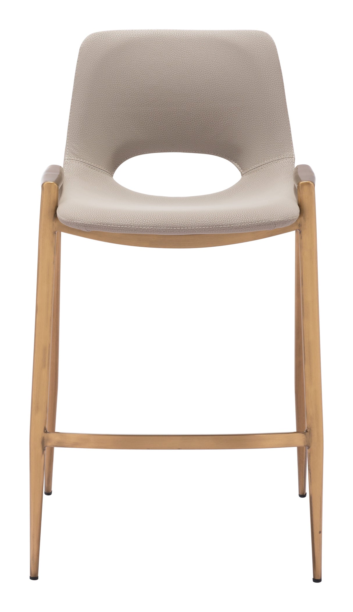 Desi Beige & Gold Counter Stool (Set of 2) by Zuomod at Eve Furniture