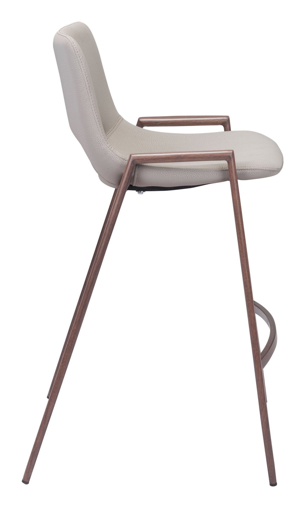 Desi Beige & Walnut Counter Stool (Set of 2) by Zuomod at Eve Furniture