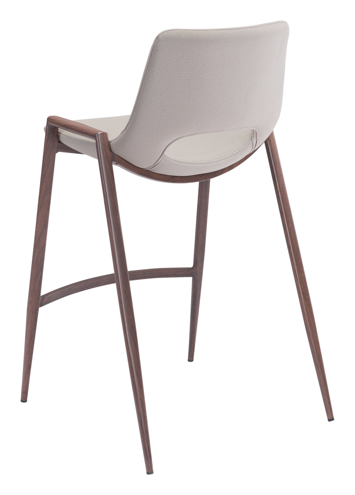 Desi Beige & Walnut Counter Stool (Set of 2) by Zuomod at Eve Furniture