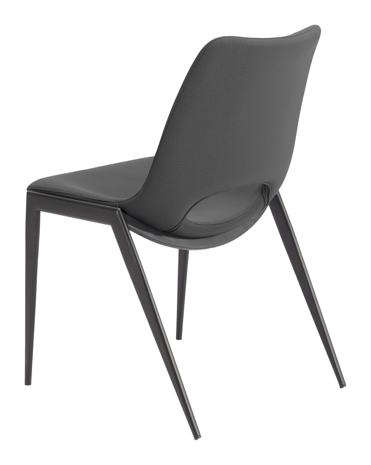Desi Black Armless Dining Chair (Set of 2) by Zuomod at Eve Furniture