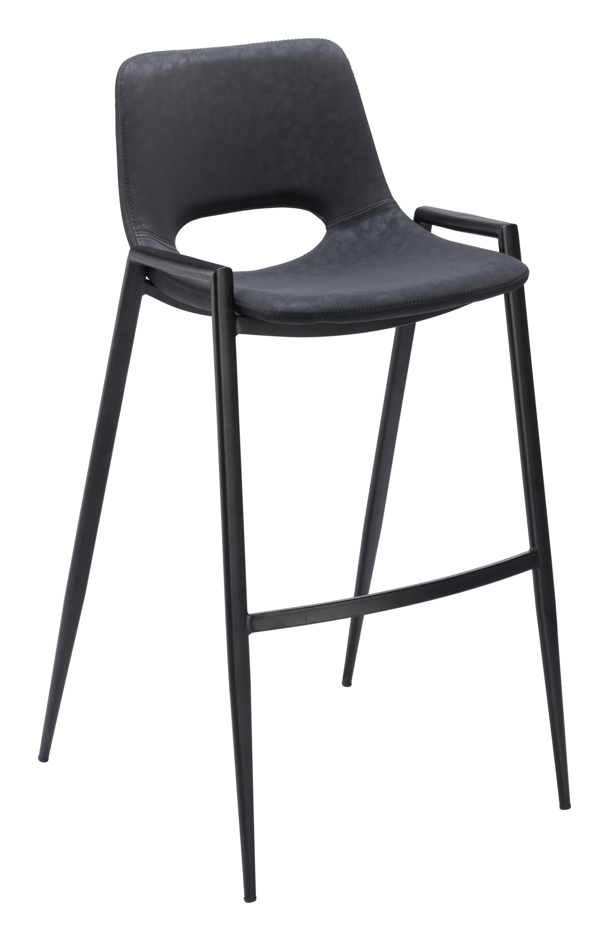 Desi Black Barstool (Set of 2) by Zuomod at Eve Furniture