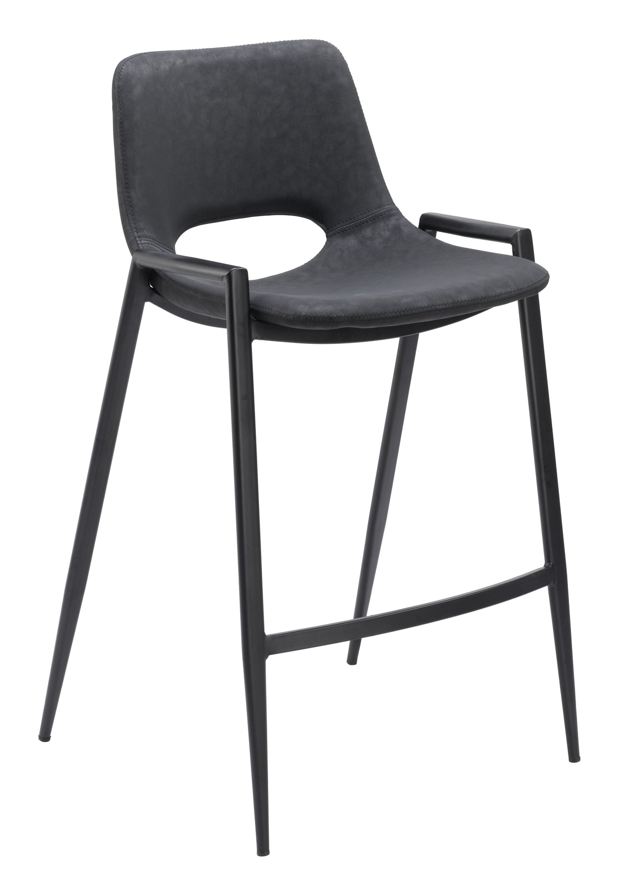 Desi Black Counter Stool (Set of 2) by Zuomod at Eve Furniture