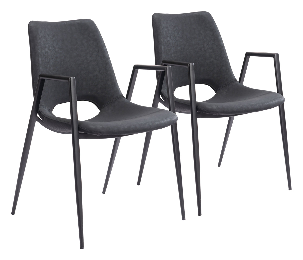 Desi Black Dining Chair (Set of 2) by Zuomod at Eve Furniture
