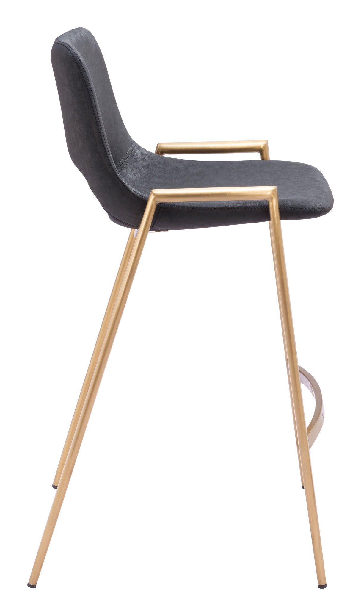 Desi Black & Gold Counter Stool (Set of 2) by Zuomod at Eve Furniture