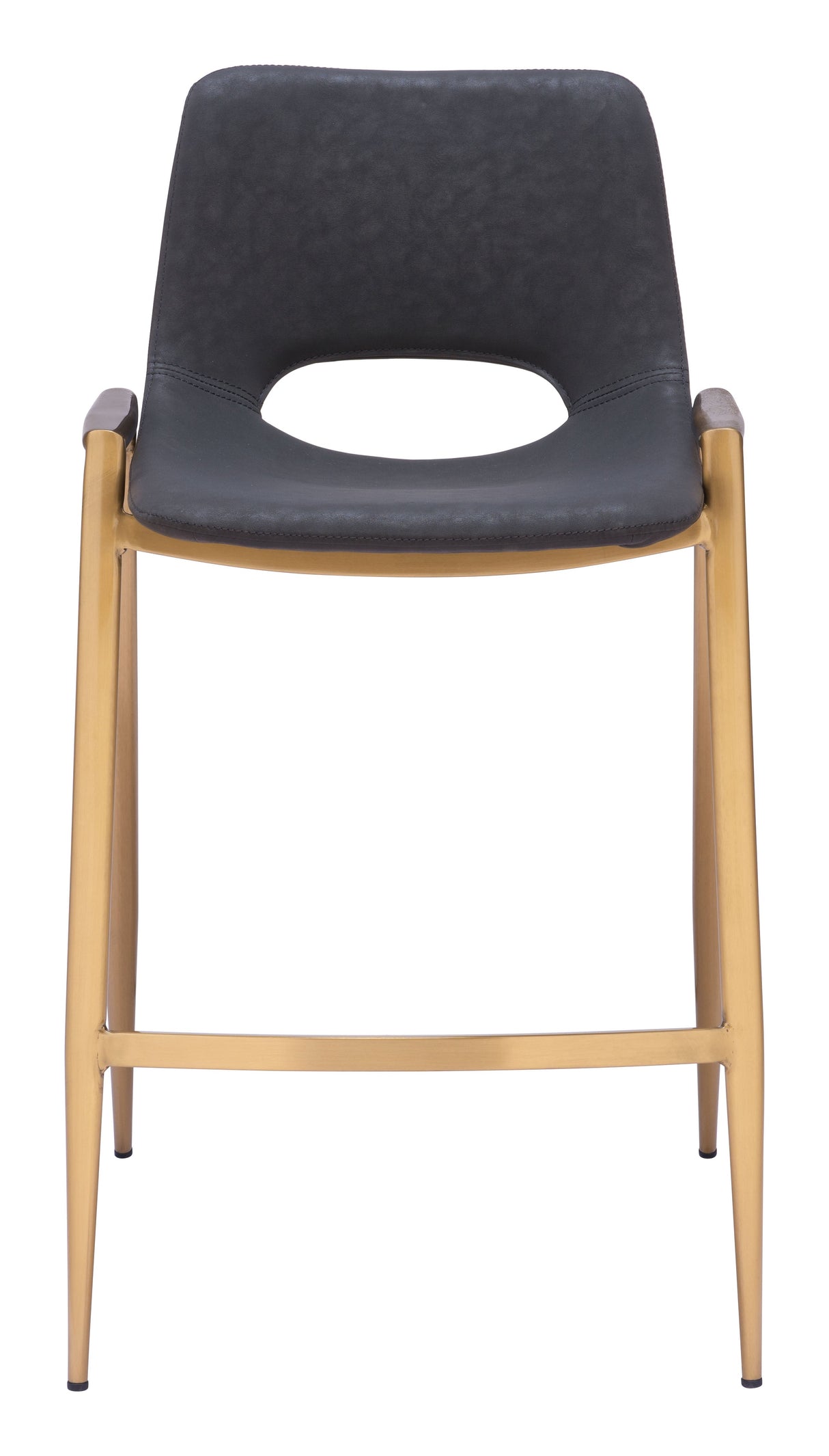Desi Black & Gold Counter Stool (Set of 2) by Zuomod at Eve Furniture
