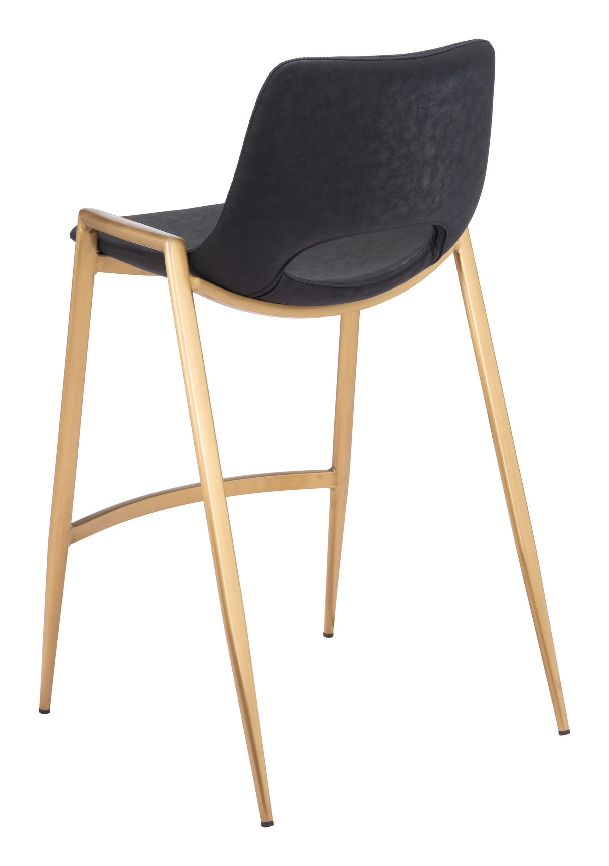 Desi Black & Gold Counter Stool (Set of 2) by Zuomod at Eve Furniture