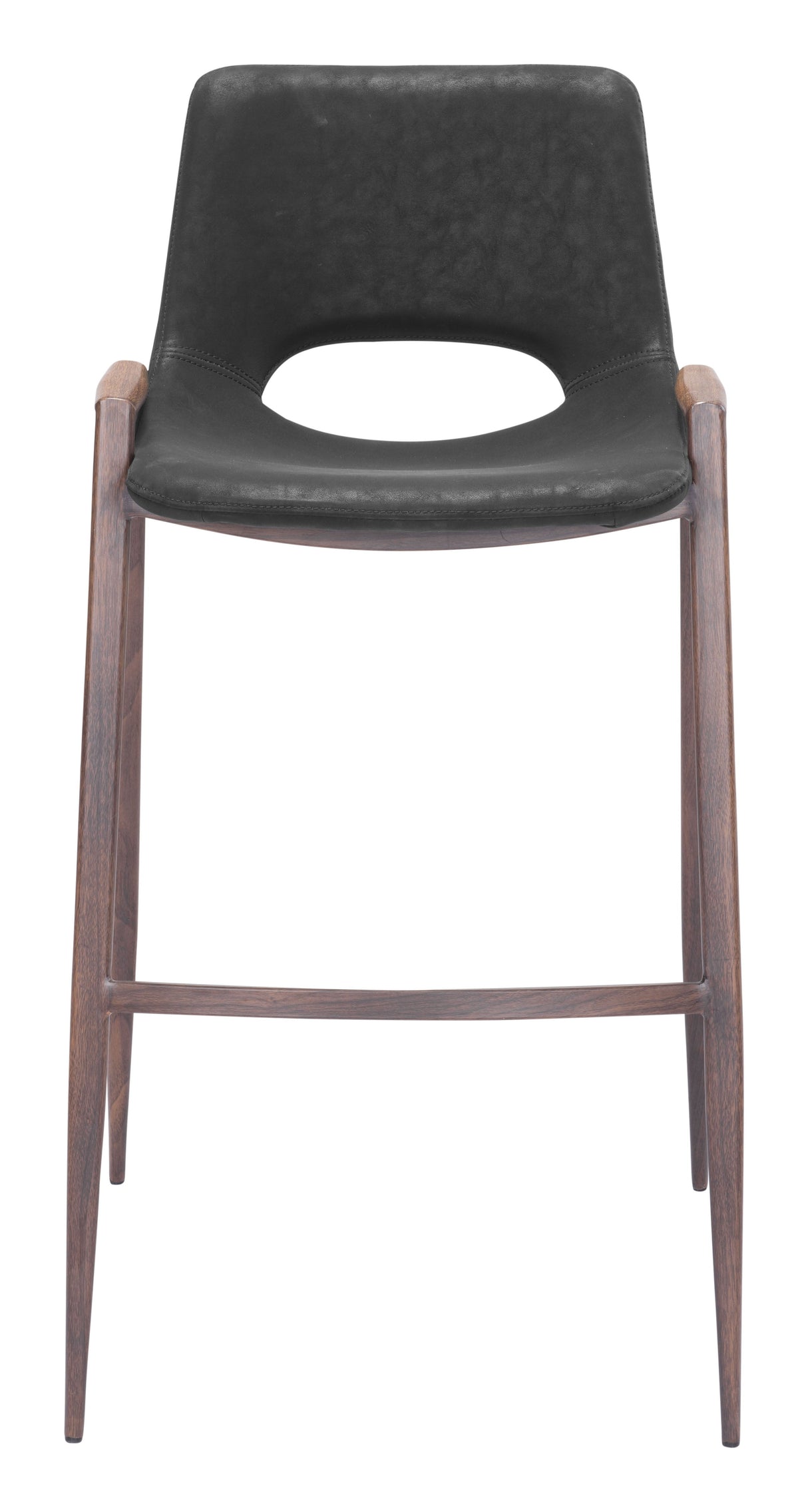 Desi Black & Walnut Barstool (Set of 2) by Zuomod at Eve Furniture