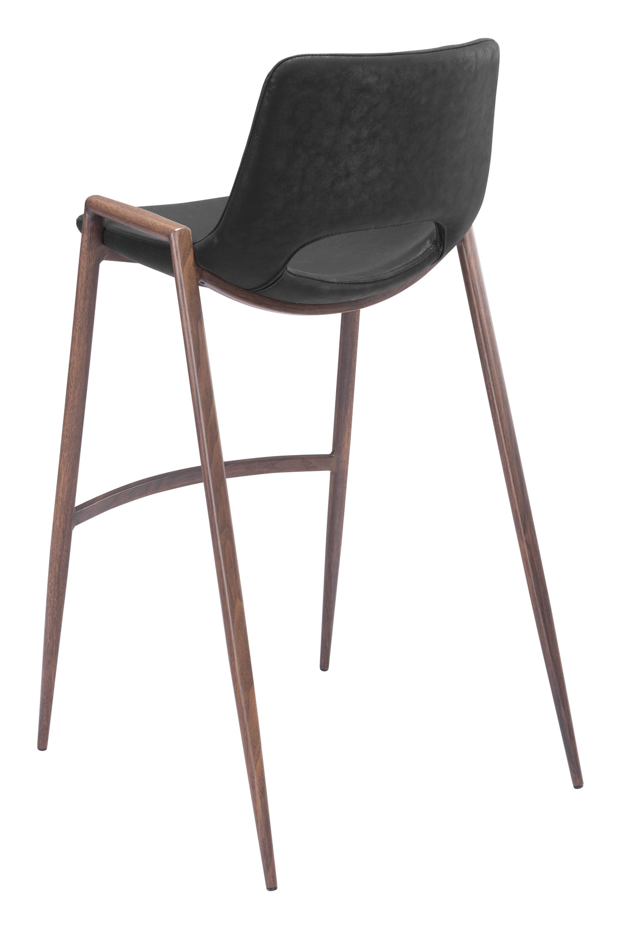 Desi Black & Walnut Barstool (Set of 2) by Zuomod at Eve Furniture