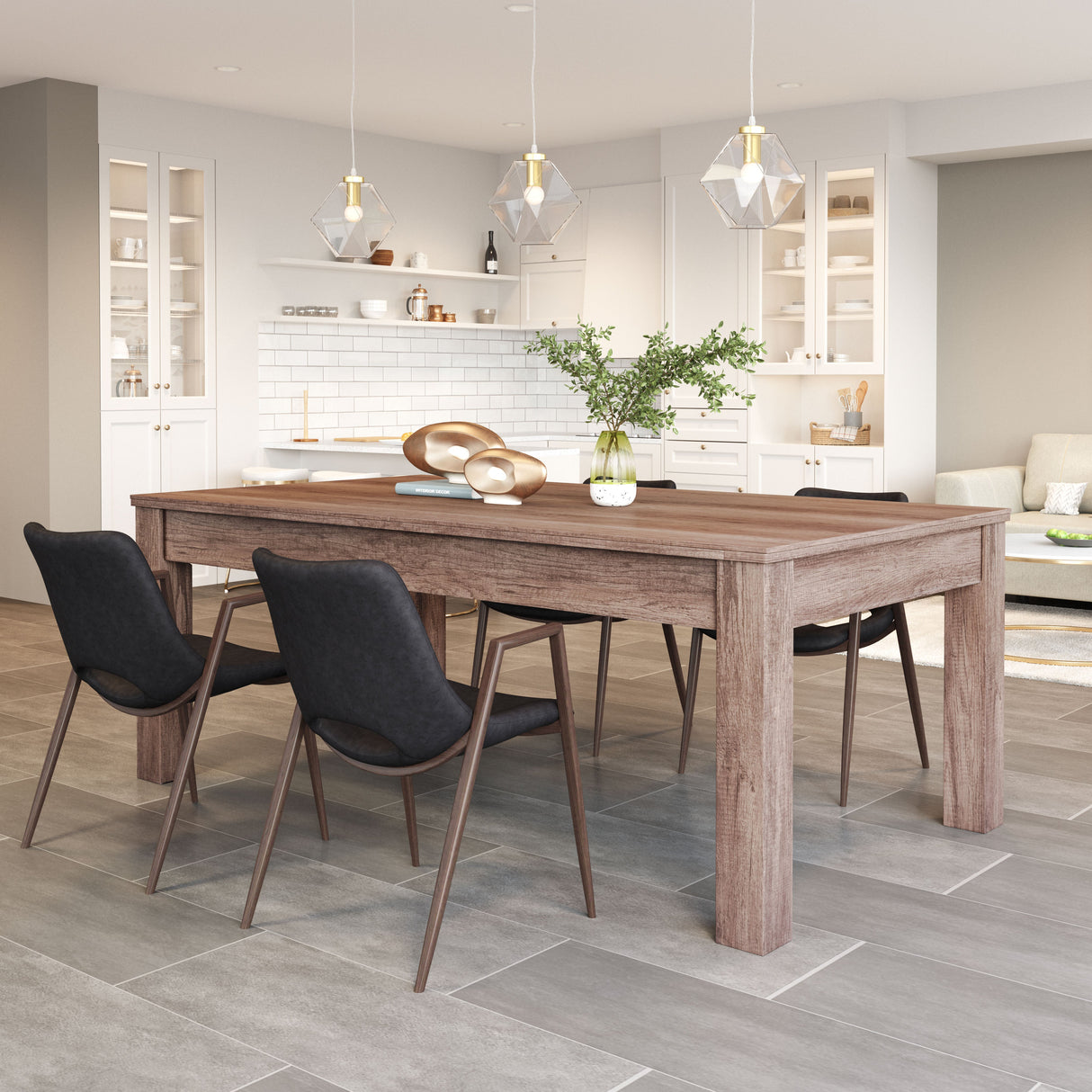 Desi Black & Walnut Dining Chair (Set of 2) by Zuomod at Eve Furniture