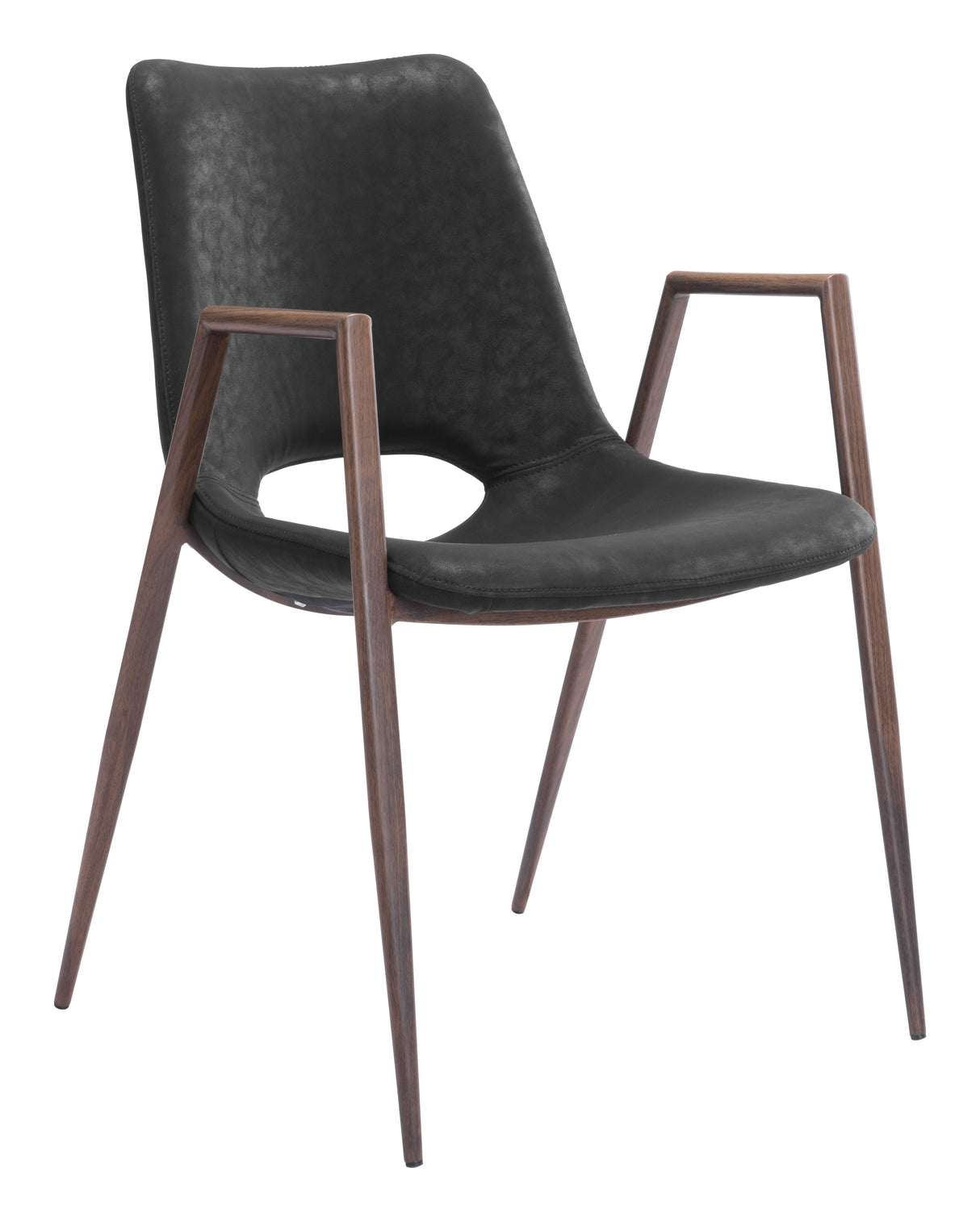 Desi Black & Walnut Dining Chair (Set of 2) by Zuomod at Eve Furniture