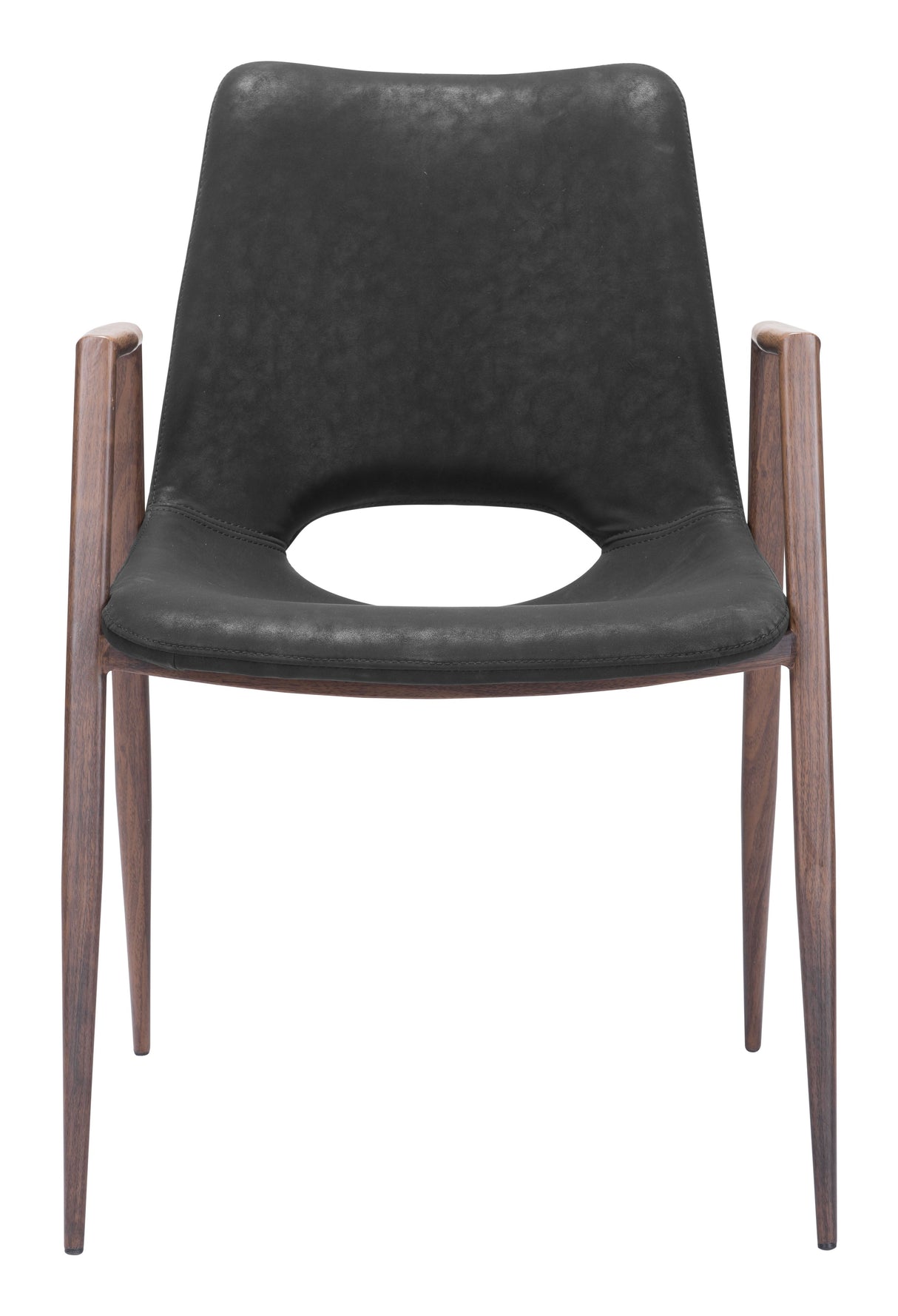 Desi Black & Walnut Dining Chair (Set of 2) by Zuomod at Eve Furniture