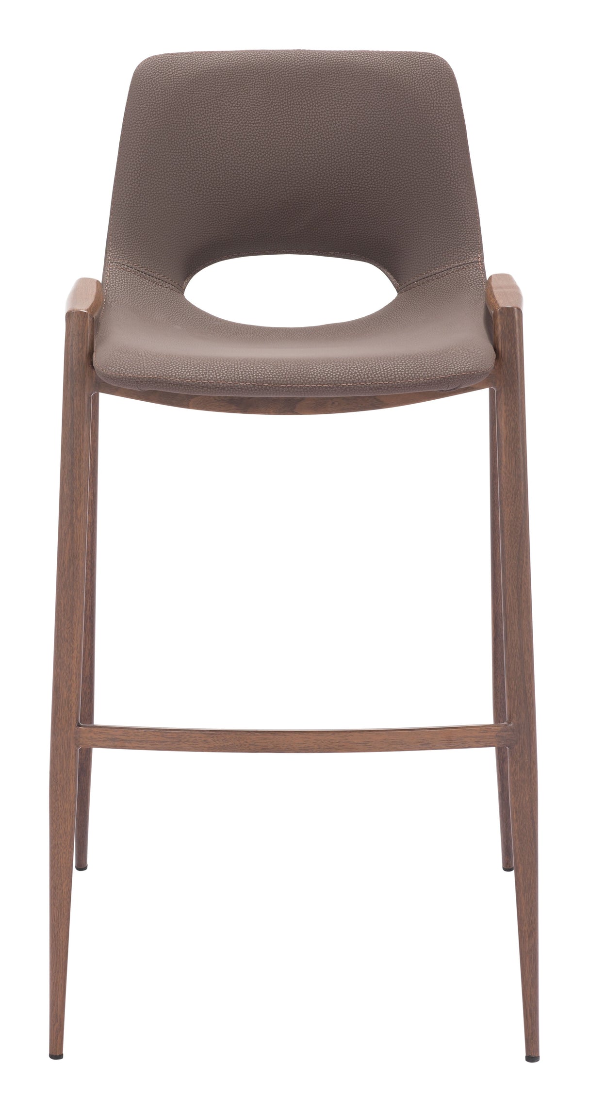 Desi Brown & Walnut Barstool (Set of 2) by Zuomod at Eve Furniture