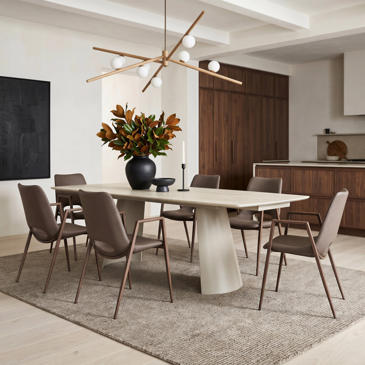 Desi Brown & Walnut Dining Chair (Set of 2) by Zuomod at Eve Furniture