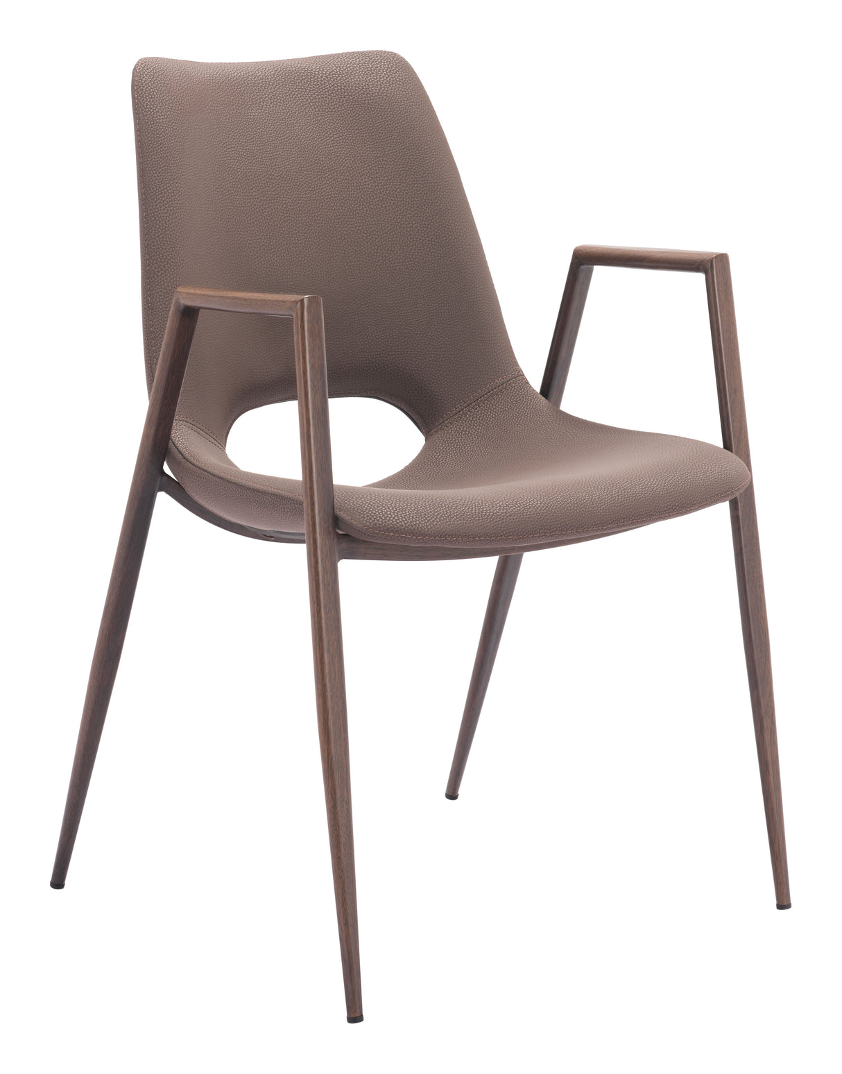 Desi Brown & Walnut Dining Chair (Set of 2) by Zuomod at Eve Furniture