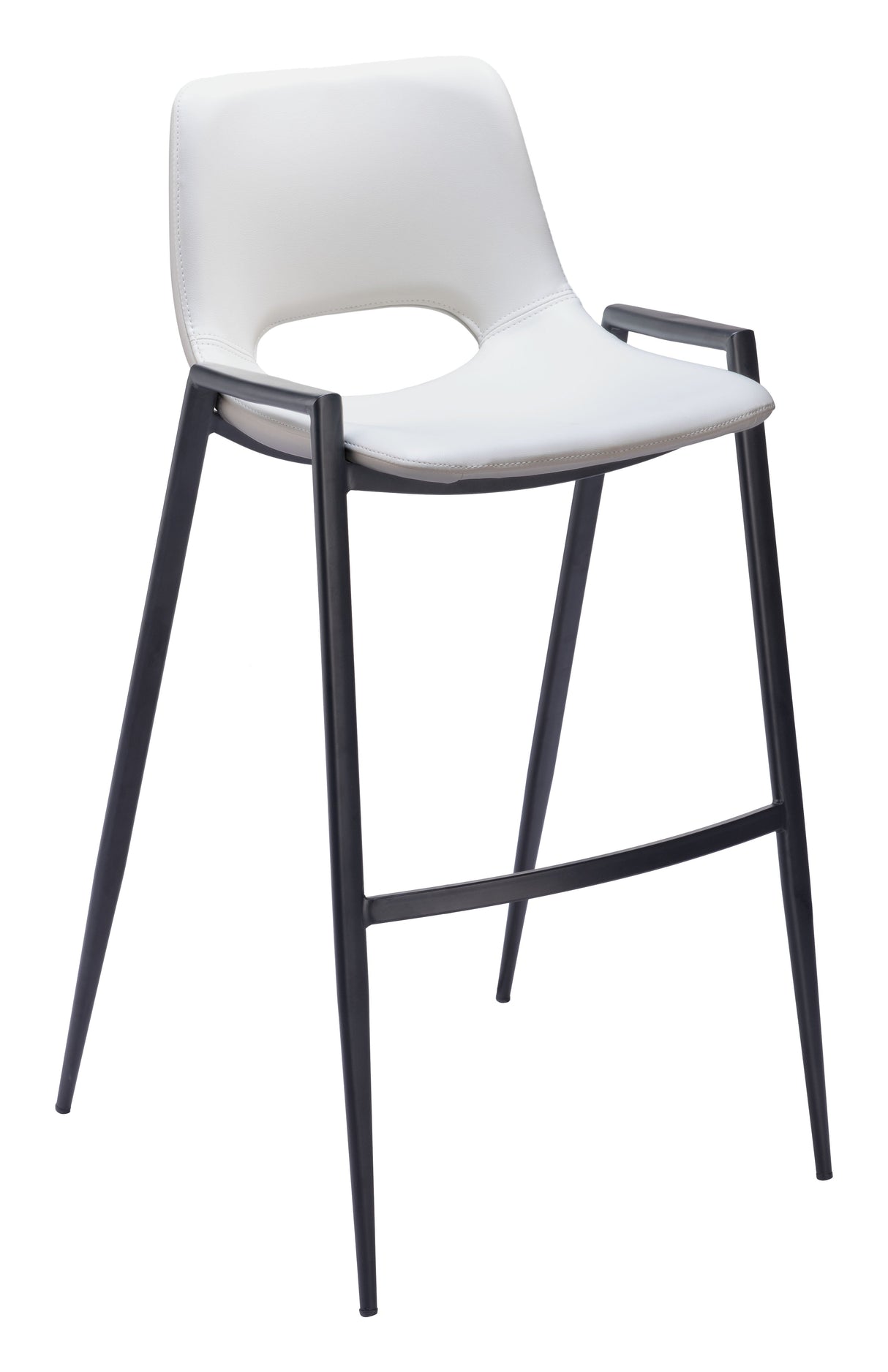 Desi White Barstool (Set of 2) by Zuomod at Eve Furniture