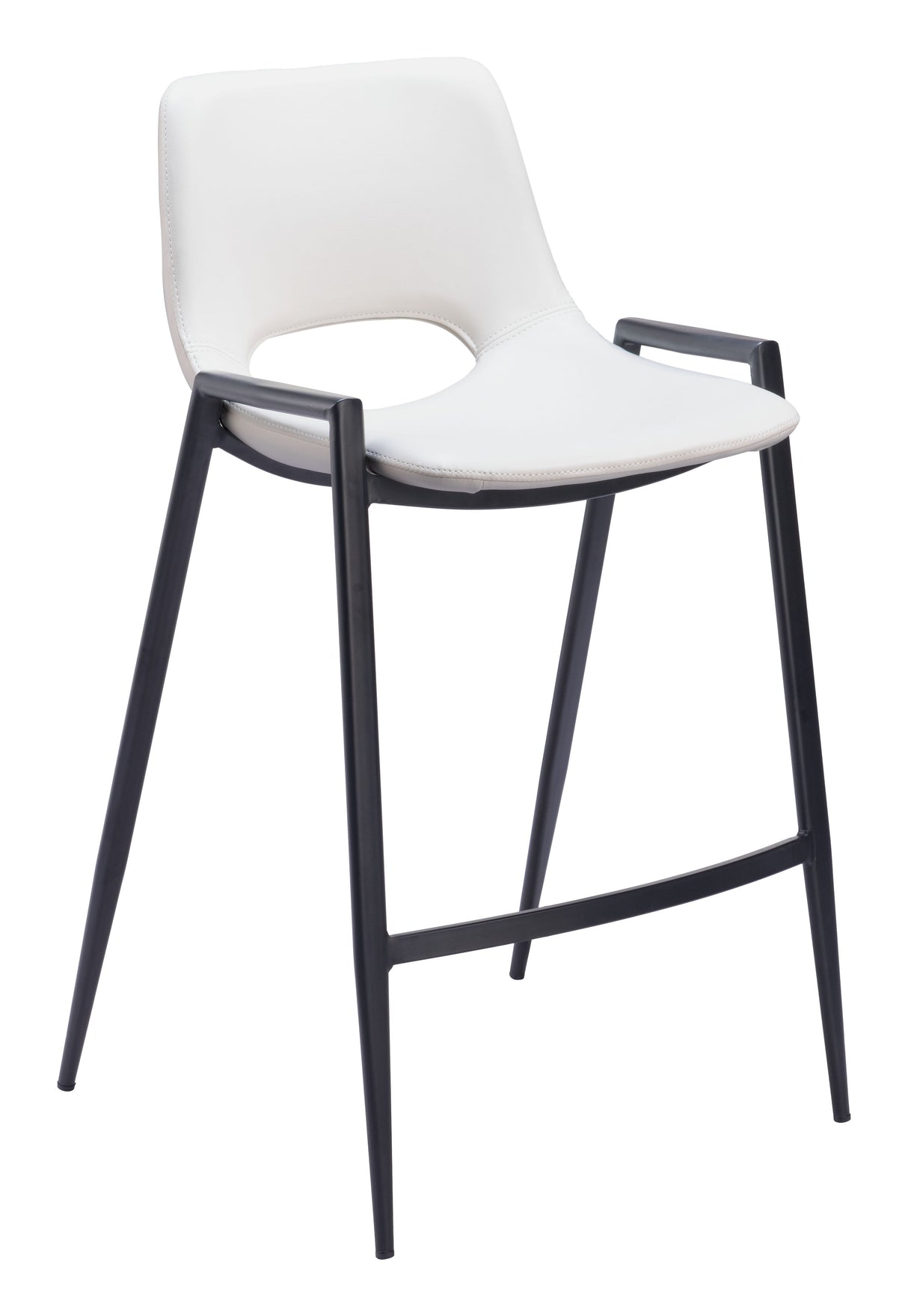 Desi White Counter Stool (Set of 2) by Zuomod at Eve Furniture