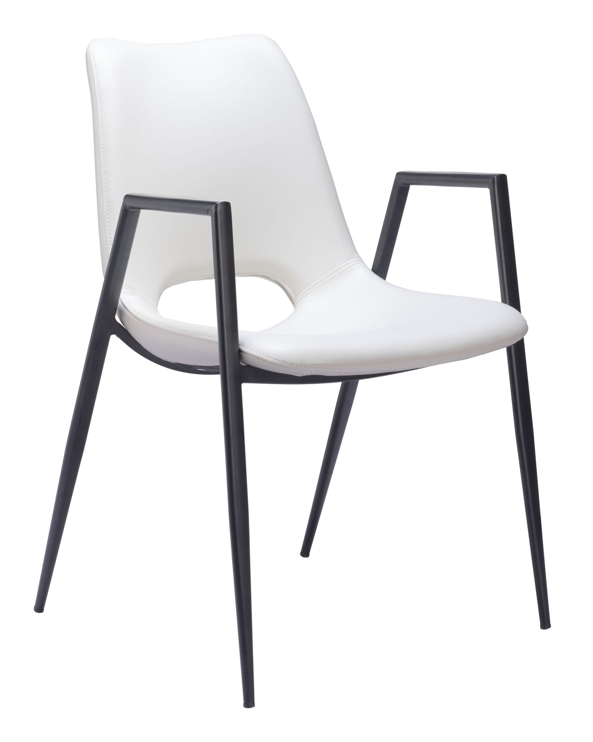 Desi White Dining Chair (Set of 2) by Zuomod at Eve Furniture