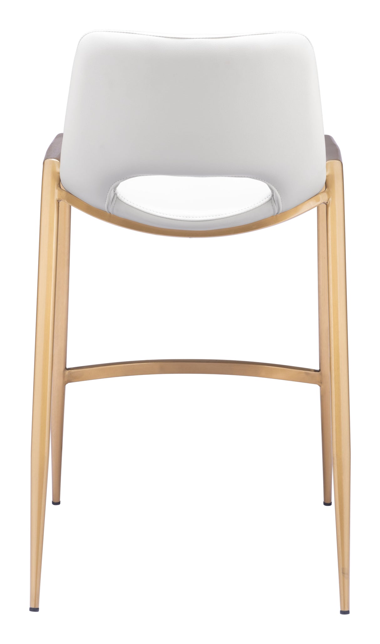 Desi White & Gold Counter Stool (Set of 2) by Zuomod at Eve Furniture