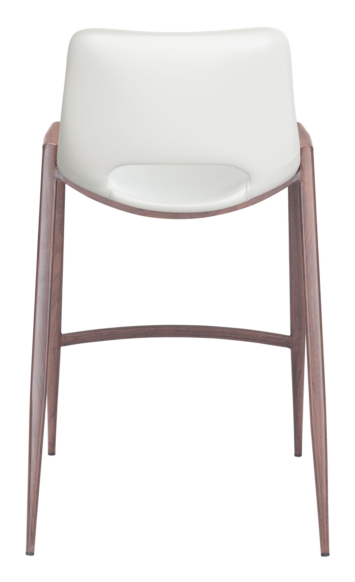 Desi White & Walnut Counter Stool (Set of 2) by Zuomod at Eve Furniture