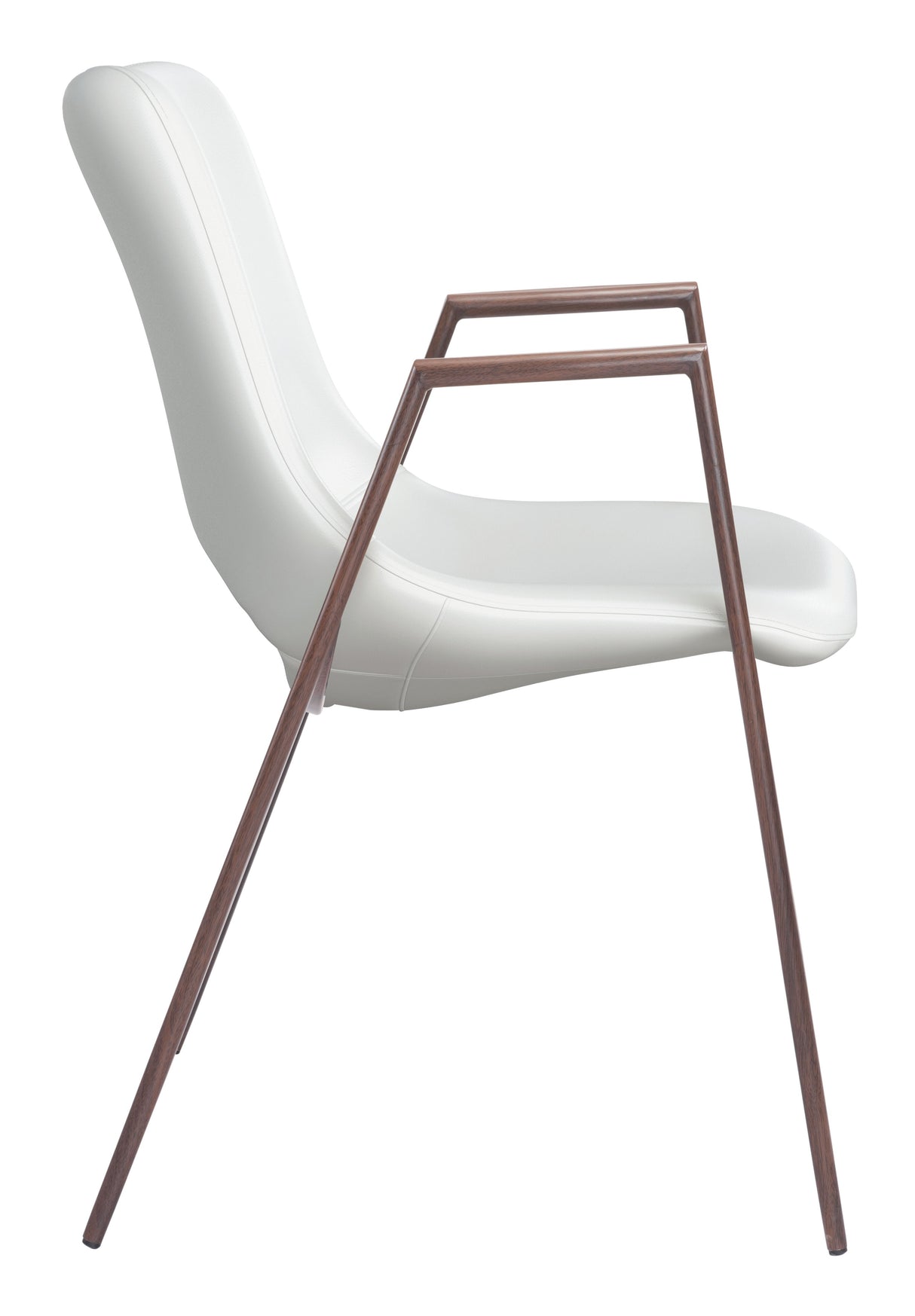 Desi White & Walnut Dining Chair (Set of 2) by Zuomod at Eve Furniture