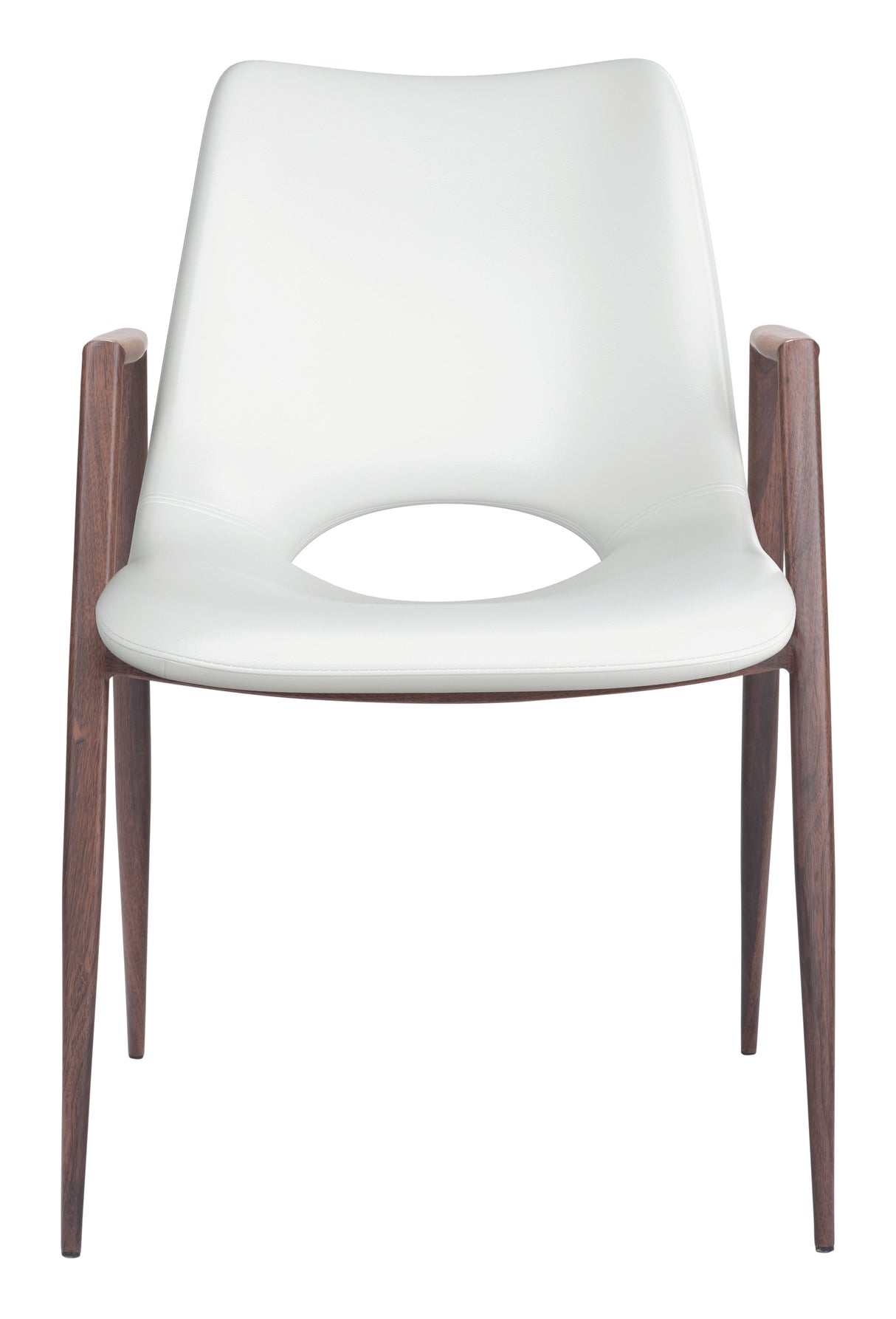 Desi White & Walnut Dining Chair (Set of 2) by Zuomod at Eve Furniture