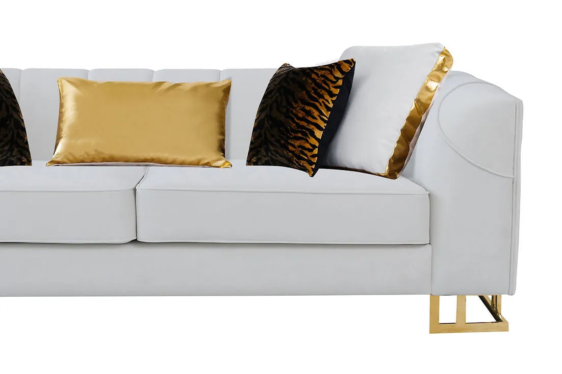 Designer Off-White Living Room Set by New Era Innovations at Eve Furniture