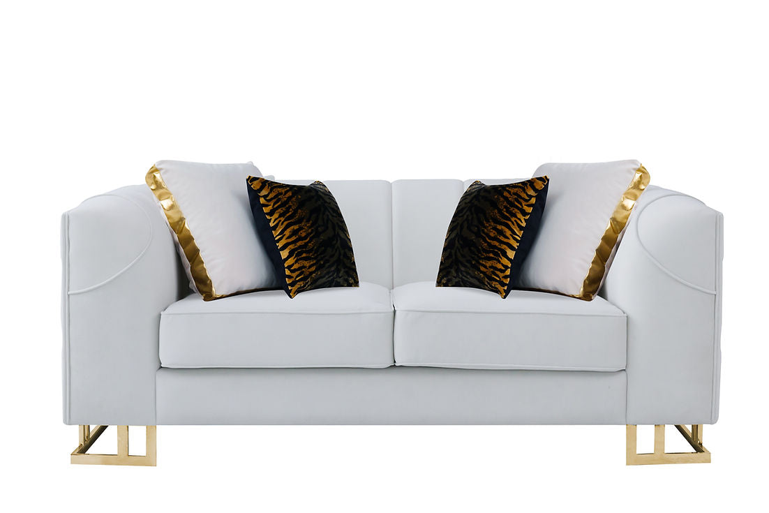 Designer Off-White Living Room Set by New Era Innovations at Eve Furniture