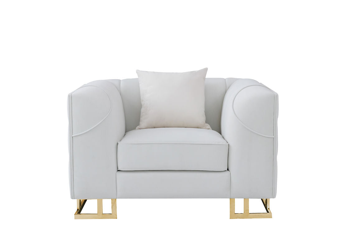 Designer Off-White Living Room Set by New Era Innovations at Eve Furniture