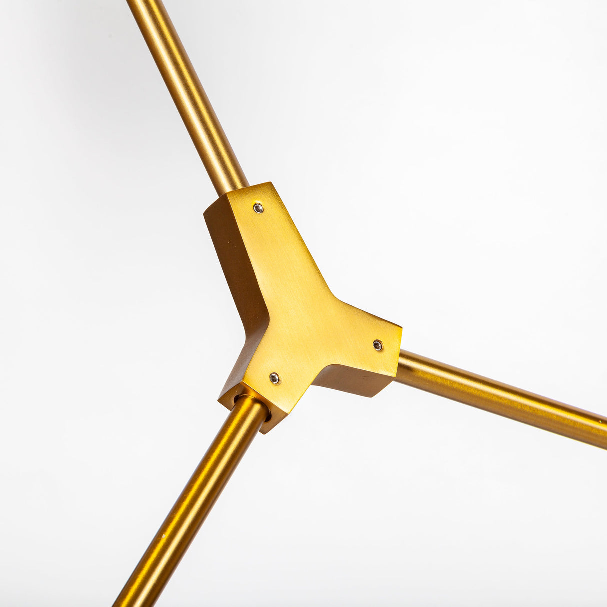 Desousa II Brass-Toned Metal Multi-Arm Three Light Chandelier by Mercana at Eve Furniture