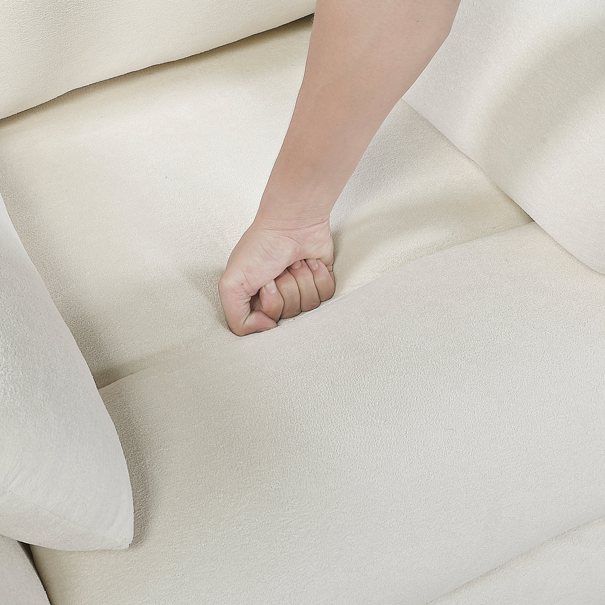 Desso Beige Swivel Glider Reclining Chair