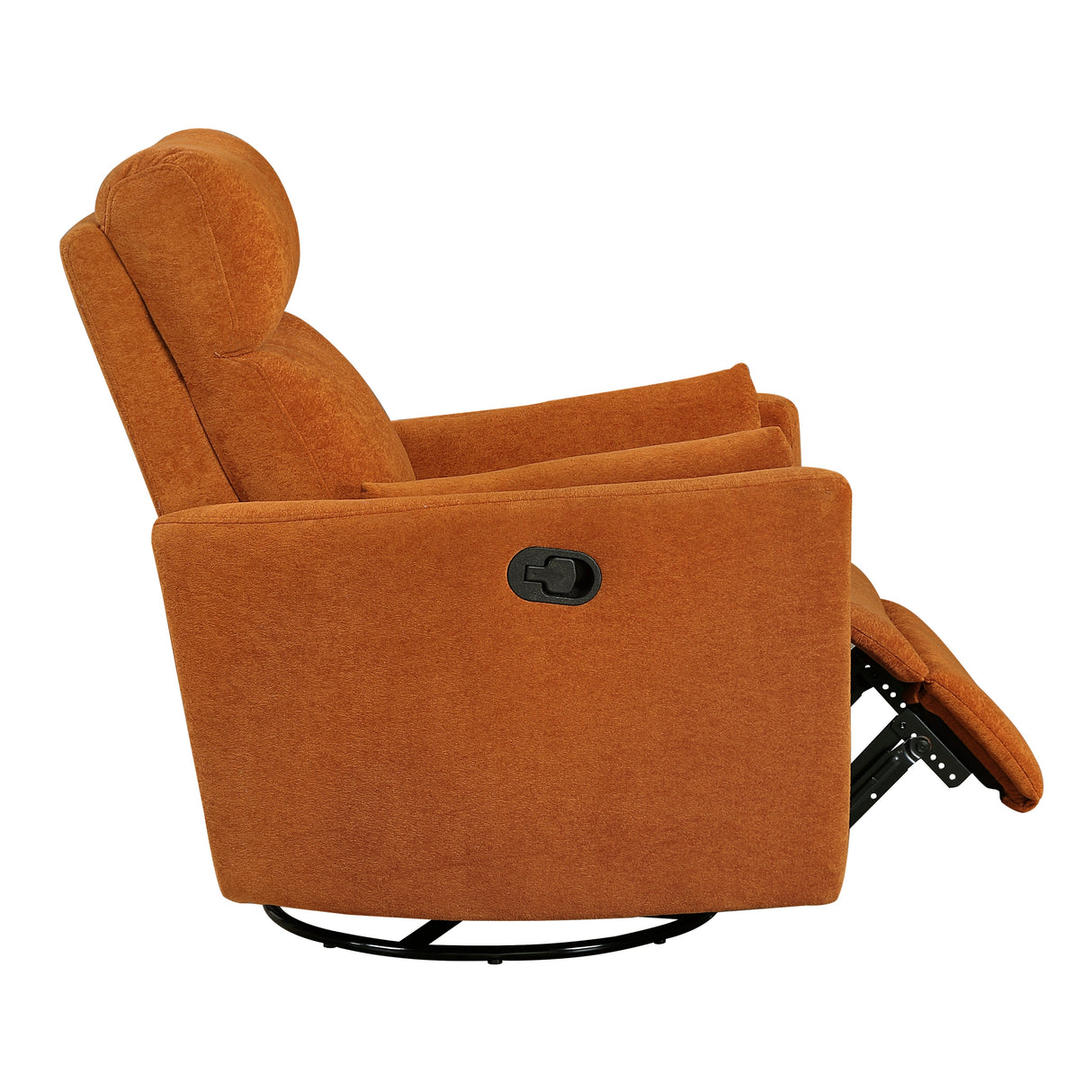 Desso Orange Swivel Glider Reclining Chair