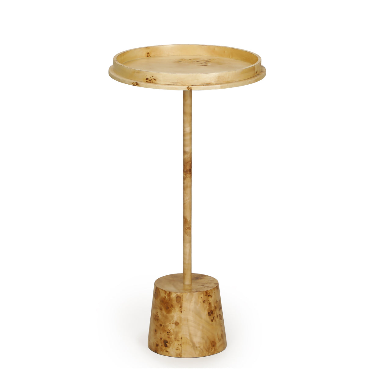 Destin Natural Burl Designer Side Table by TOV Furniture at Eve Furniture