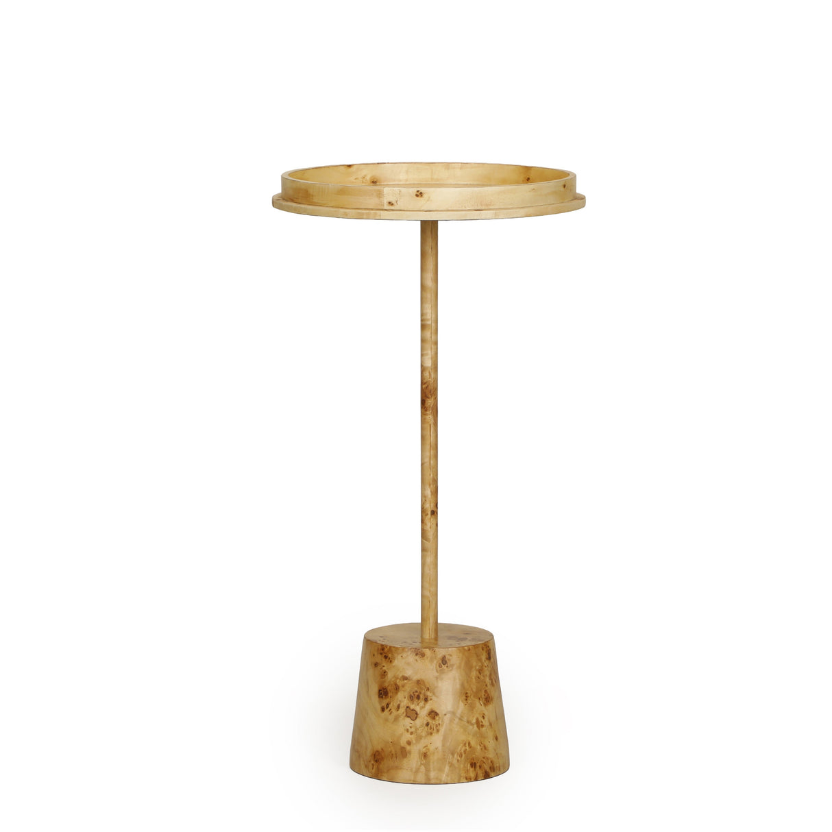 Destin Natural Burl Designer Side Table by TOV Furniture at Eve Furniture