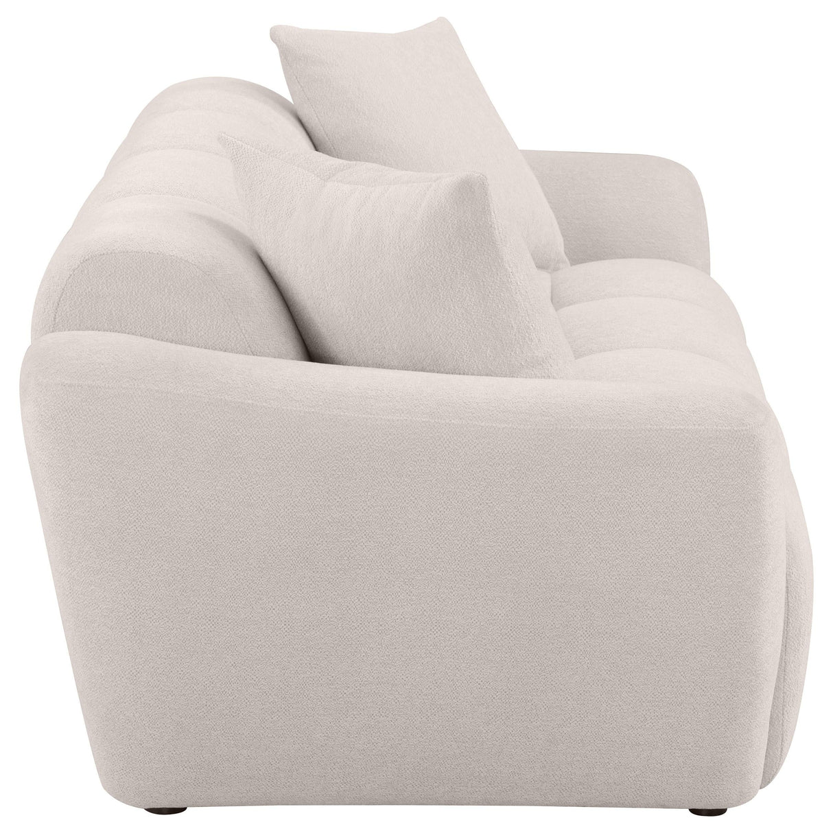 Destino Chenille Upholstered Splayed Arm Sofa Greige by Coaster at Eve Furniture