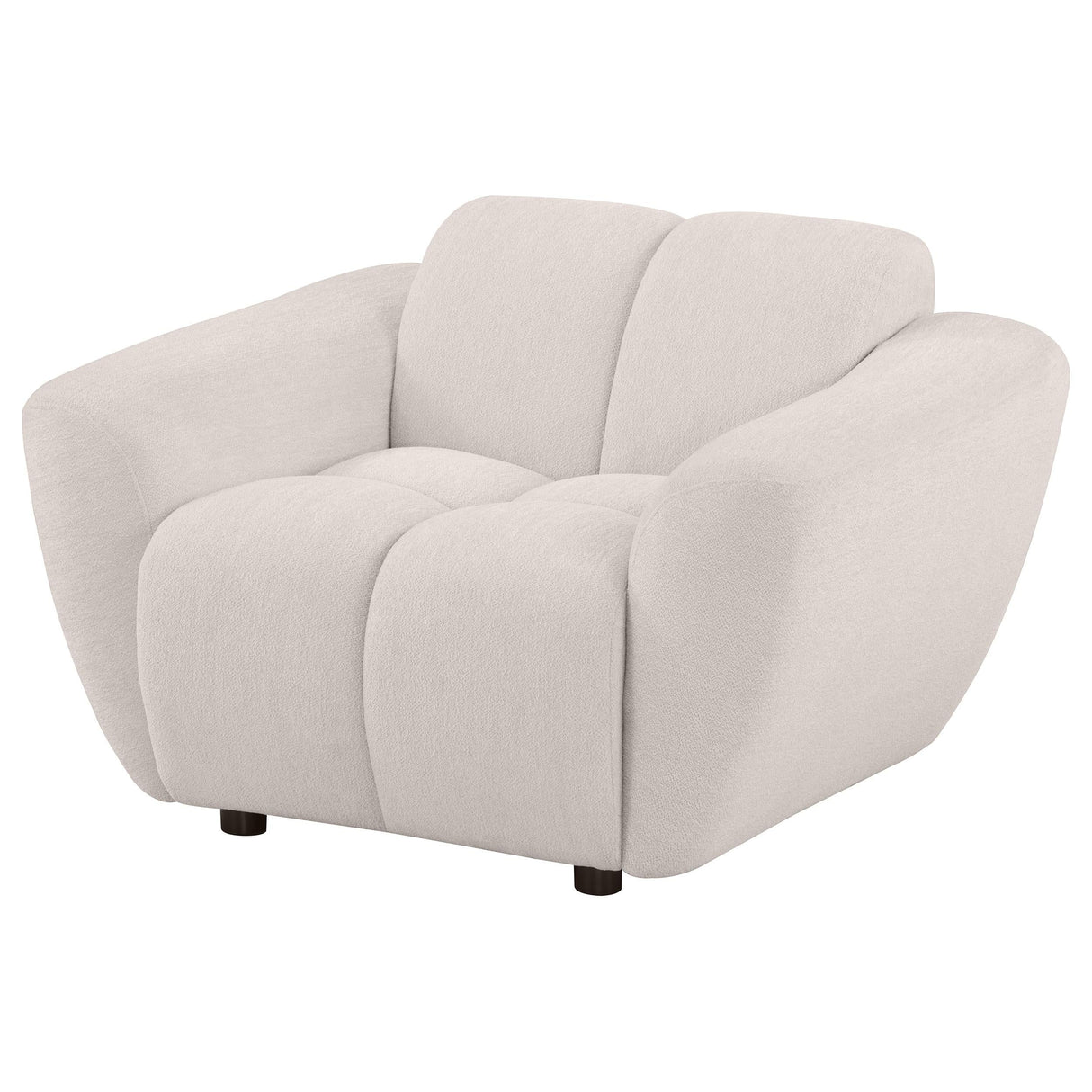 Destino Greige Chenille Upholstered Splayed Arm Accent Chair by Coaster at Eve Furniture