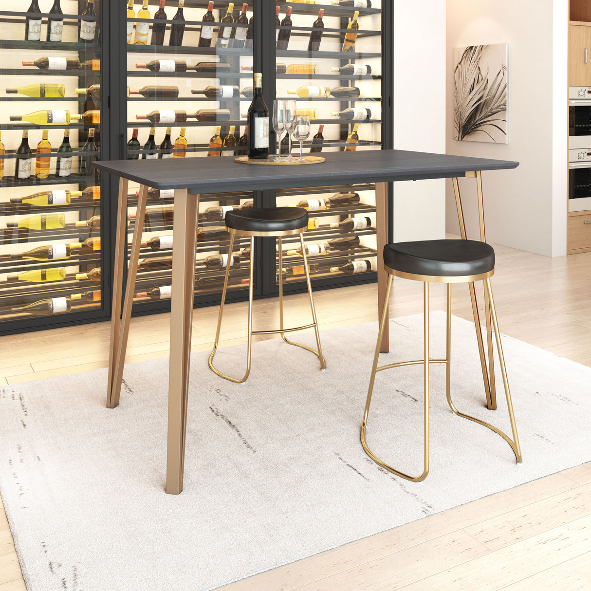 Deus Counter Table Black by Zuomod at Eve Furniture